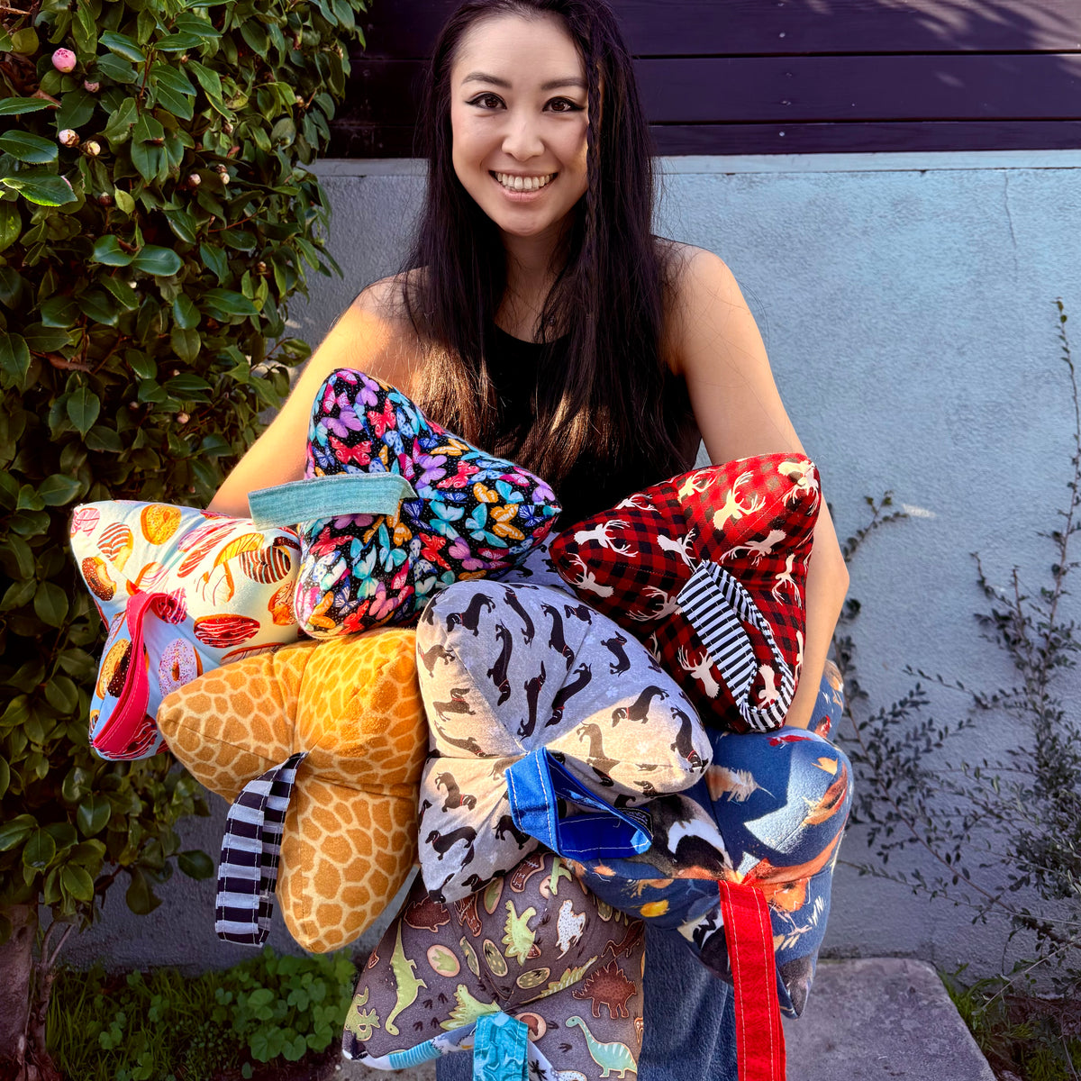 Squiggle Pillow - Multi Snowy Fun