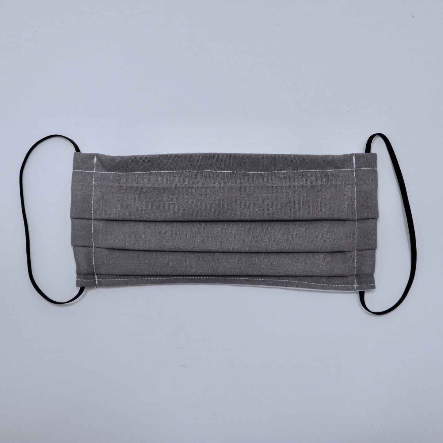 Gray 2 Layer Cotton Face Mask with Filter Pocket, Nose Wire, Adjustable Ear Loops