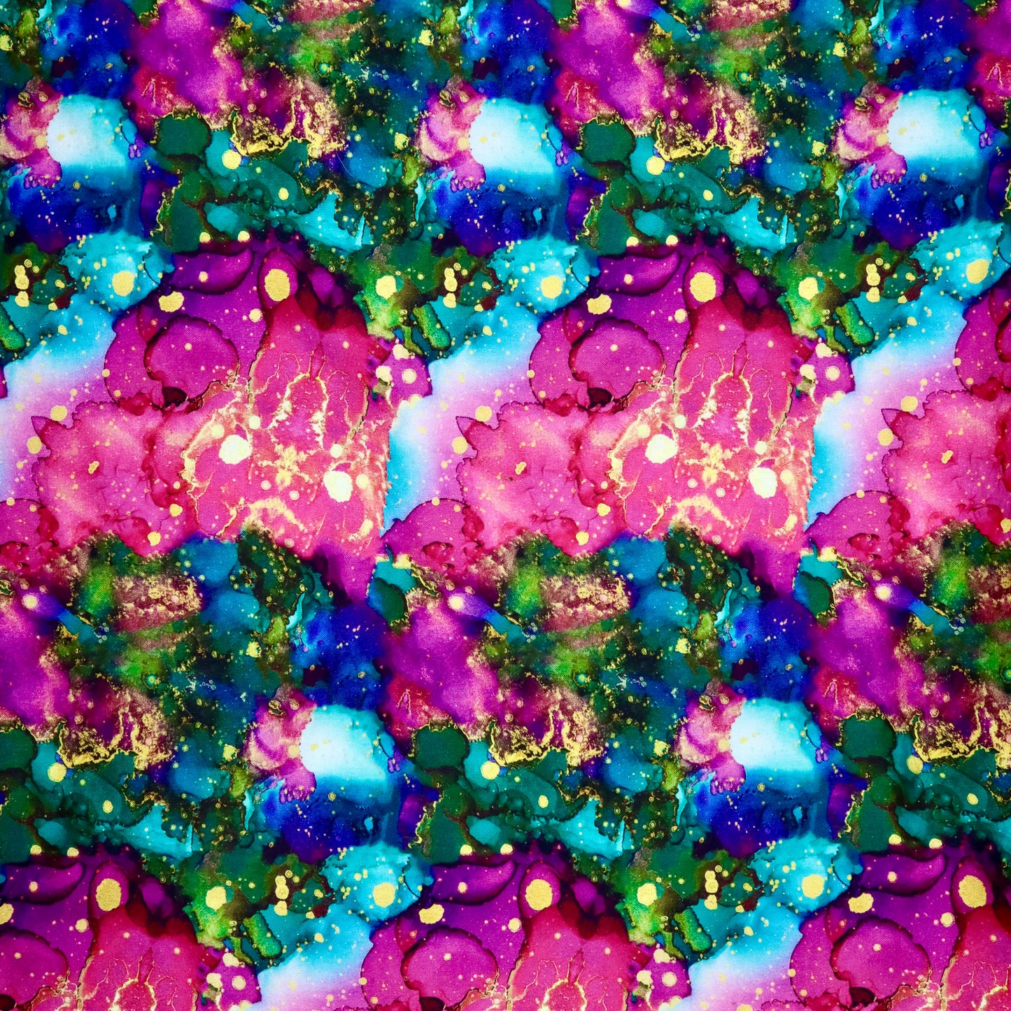 Brilliant Jewel Tones Watercolor - Quilting Cotton