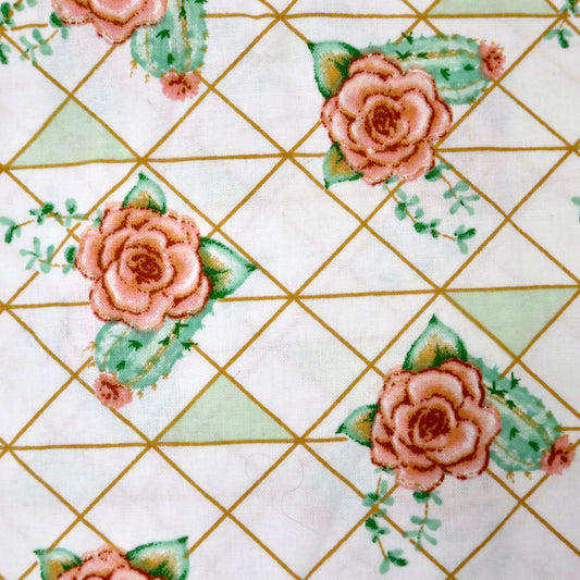 Geometric Roses and Cacti - Nursery Cotton