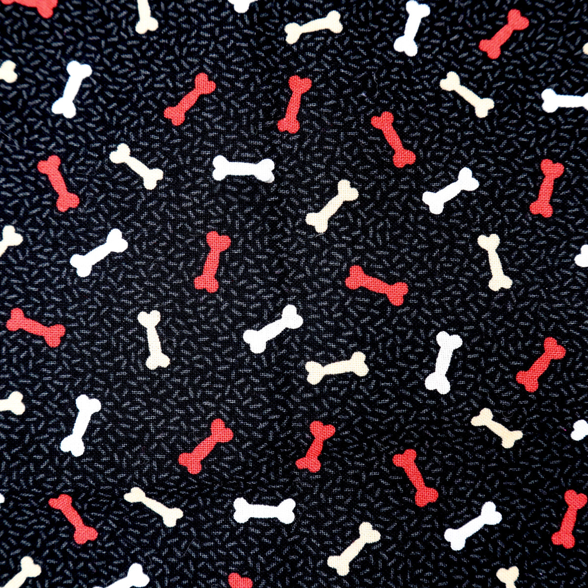 Milk Bones on Black - Quilting Cotton