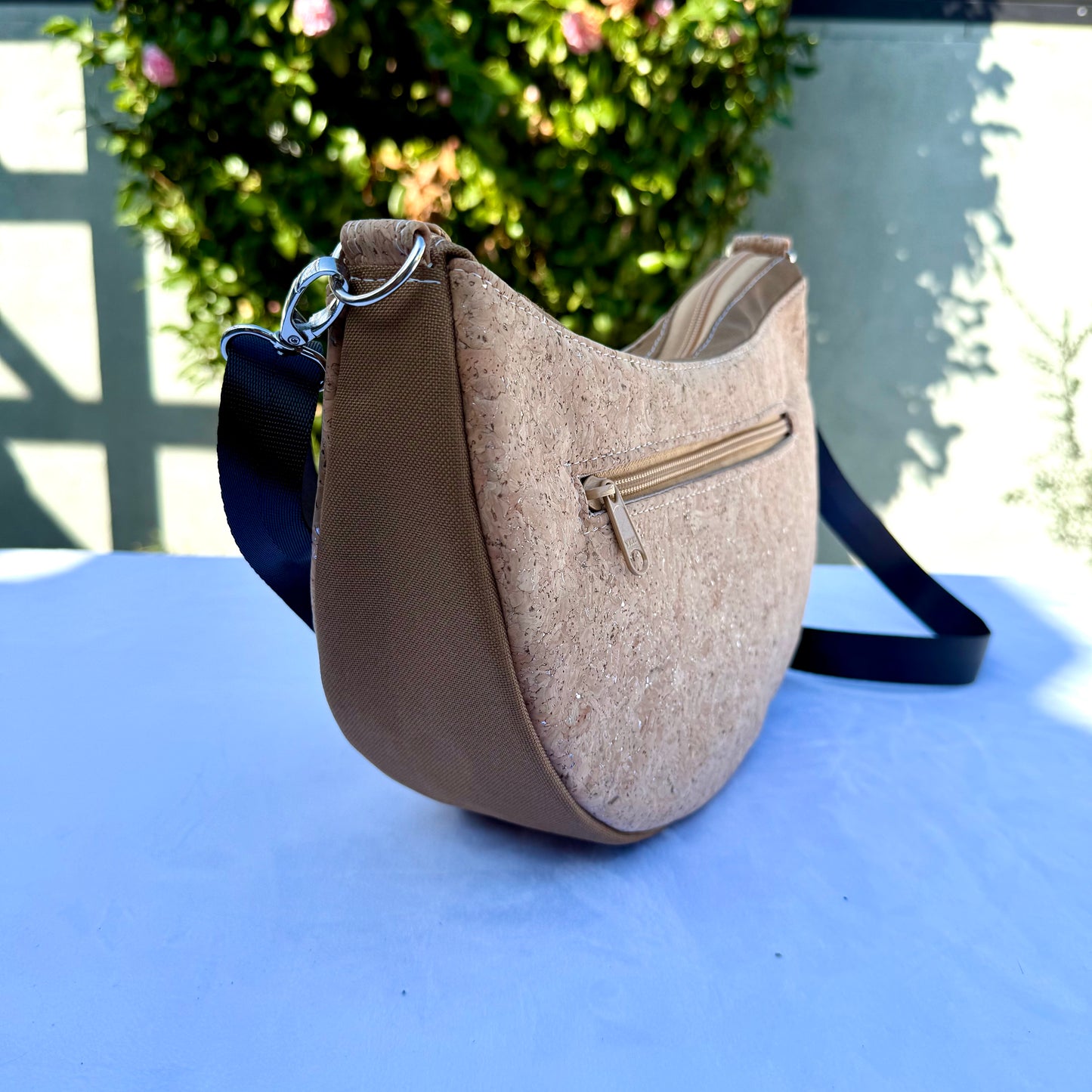 Smile Crescent Crossbody Bag with Removable Adjustable Strap