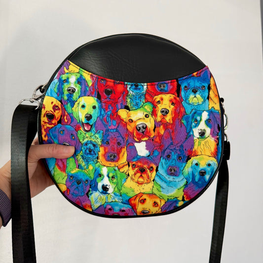 Circle Crossbody Bag with Removable Adjustable Strap