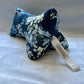Squiggle Pillow - Cherry Blossom on Indigo