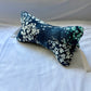 Squiggle Pillow - Cherry Blossom on Indigo
