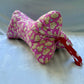 Squiggle Pillow - Christmas Cookies on pink