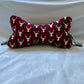 Squiggle Pillow - Deer on Red and Black Plaid