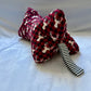 Squiggle Pillow - Deer on Red and Black Plaid