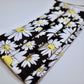 Black Daisy 2 Layer Cotton Face Mask with Filter Pocket, Nose Wire, Adjustable Ear Loops