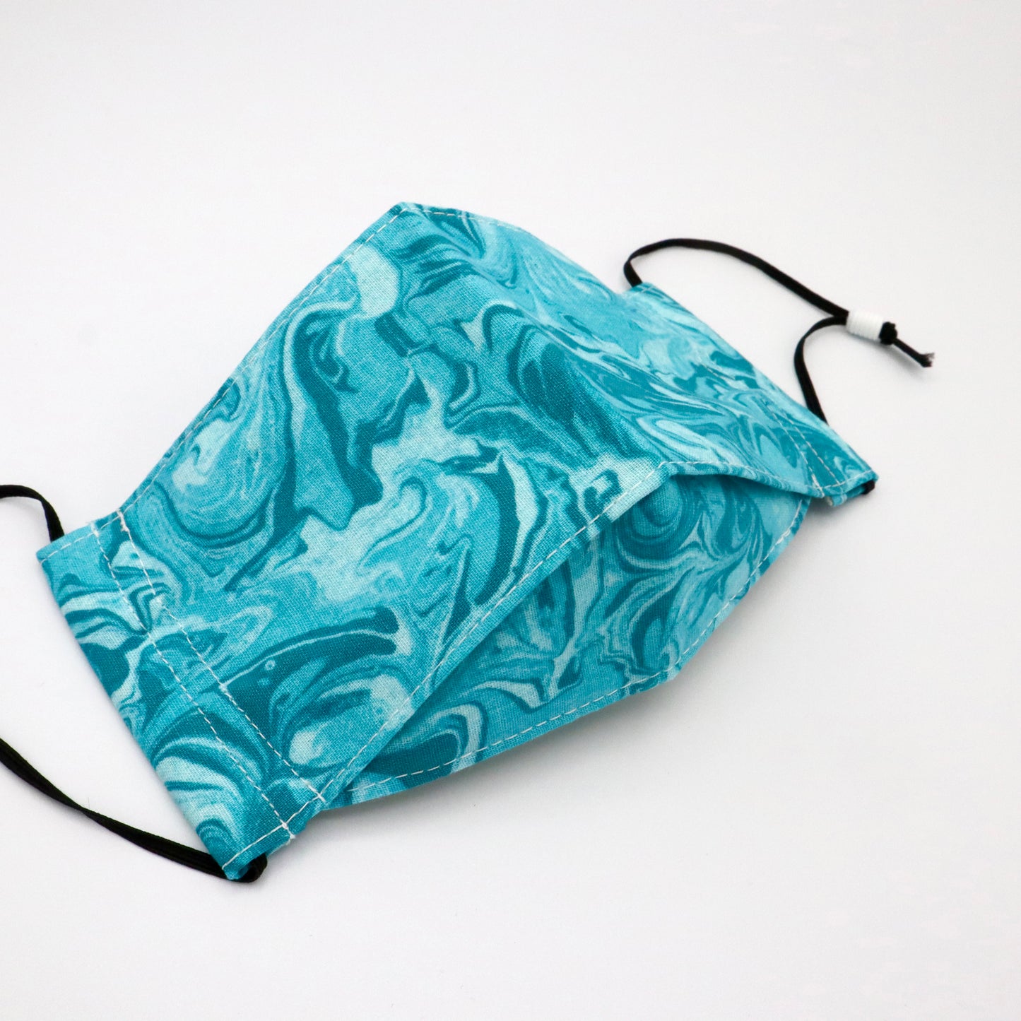 Ocean Teal | 3D Face Mask with Nose Wire, Adjustable Ear Loops, and Optional Filter Pocket