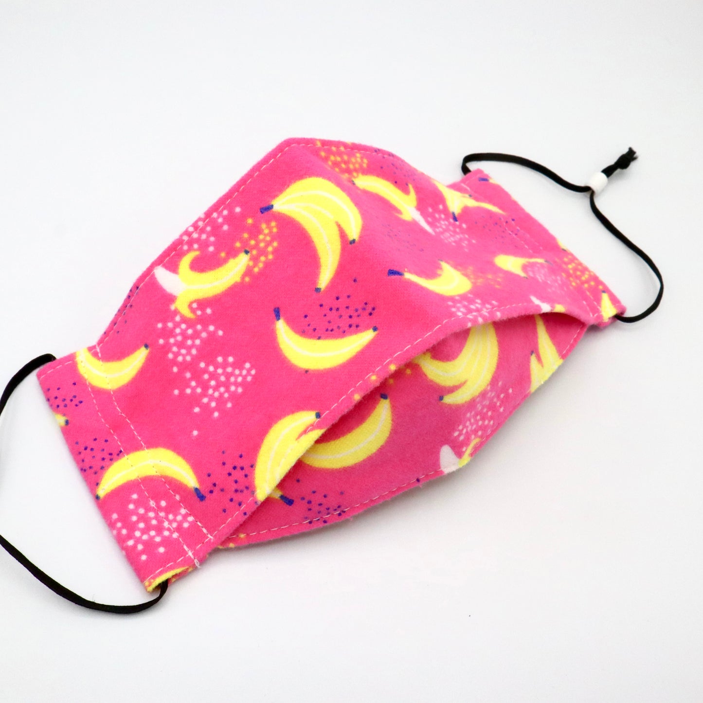 Going Pink Bananas | 3D Face Mask with Nose Wire, Adjustable Ear Loops, and Optional Filter Pocket