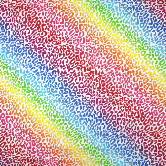Ombre Rainbow Cheetah Print - Quilting Cotton