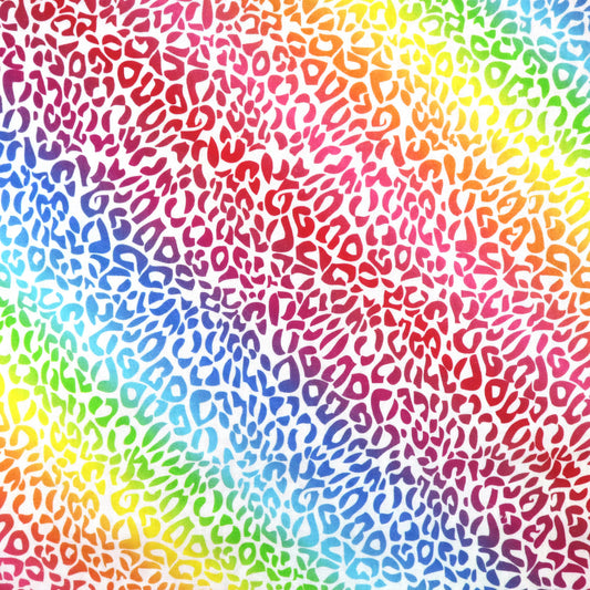 Ombre Rainbow Cheetah Print - Quilting Cotton