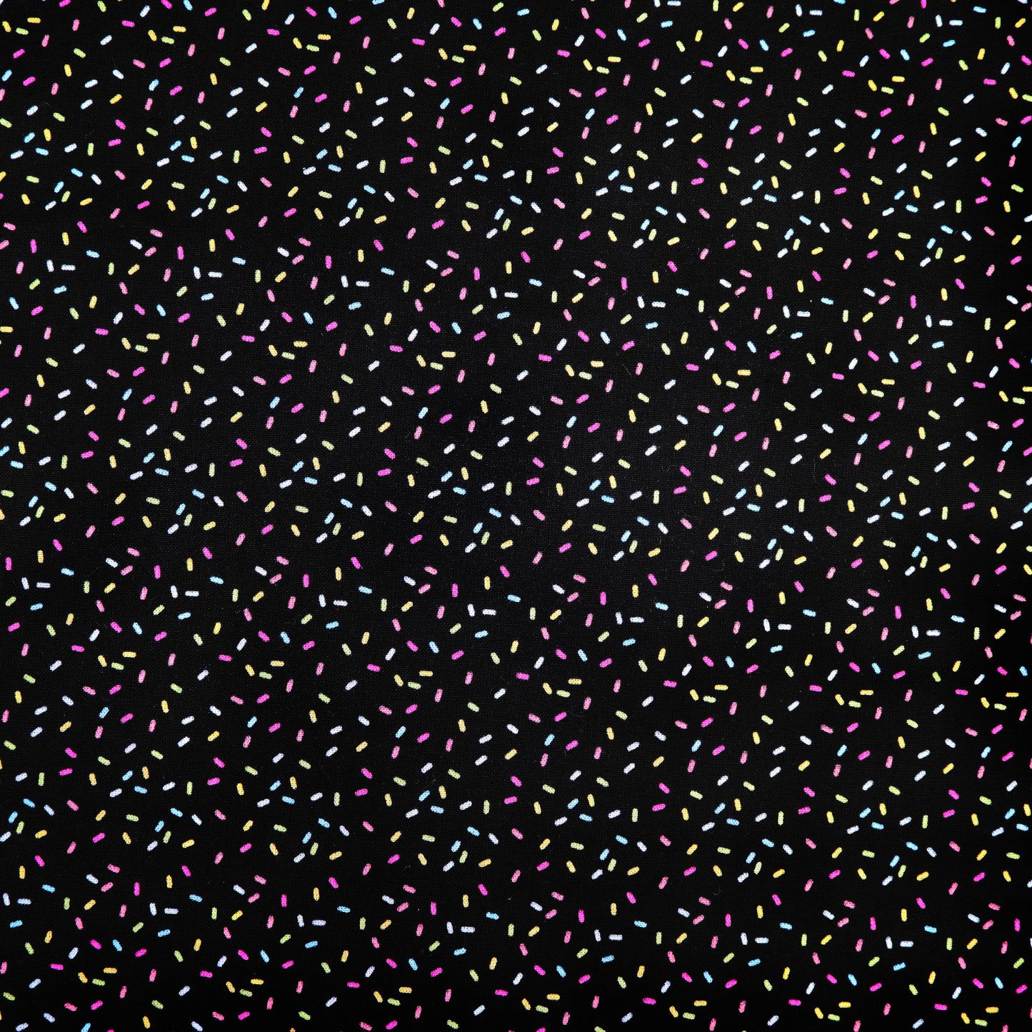 Cupcake Sprinkles on Black - Quilting Cotton