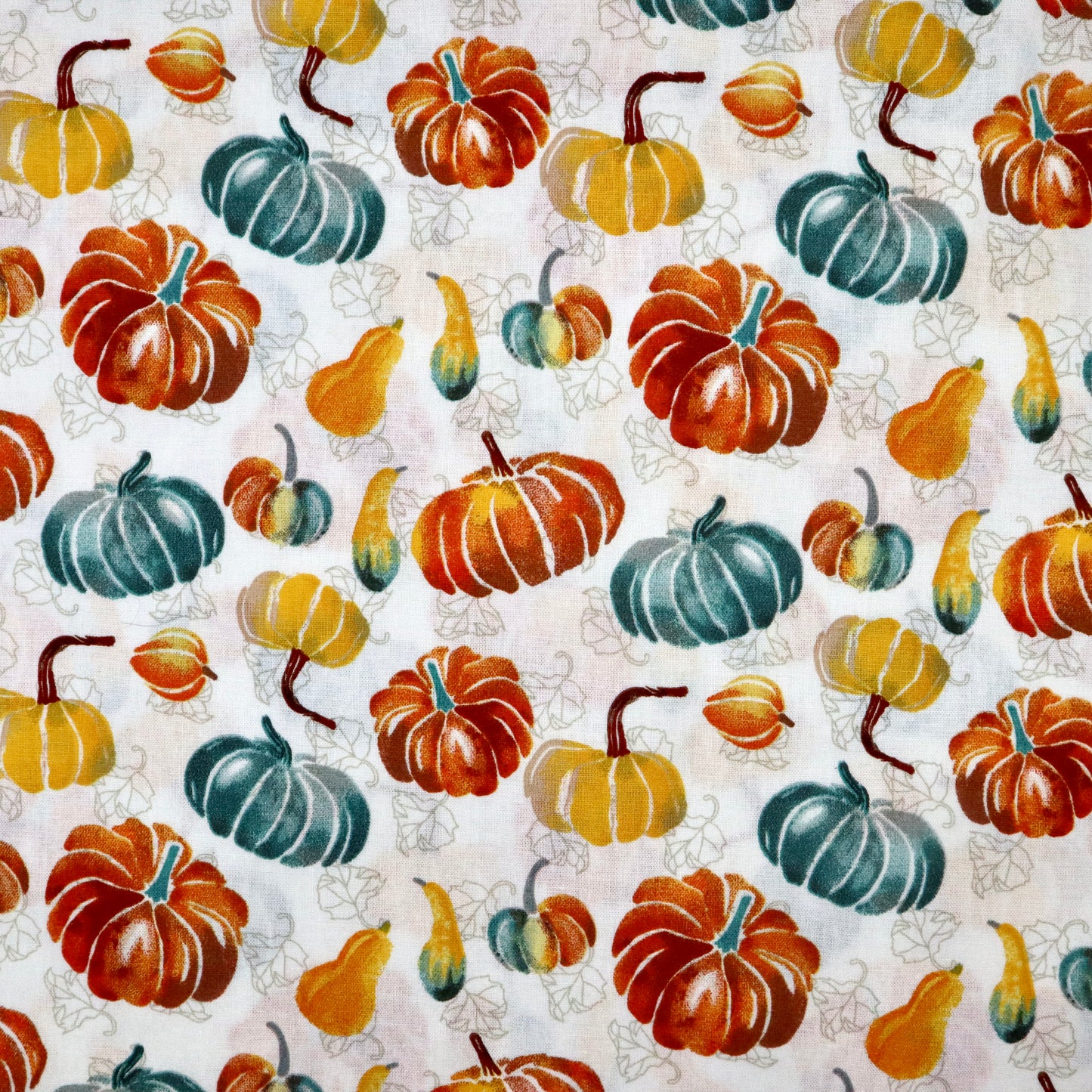 Pumpkins & Gourds in Jewel Tones - Quilting Cotton