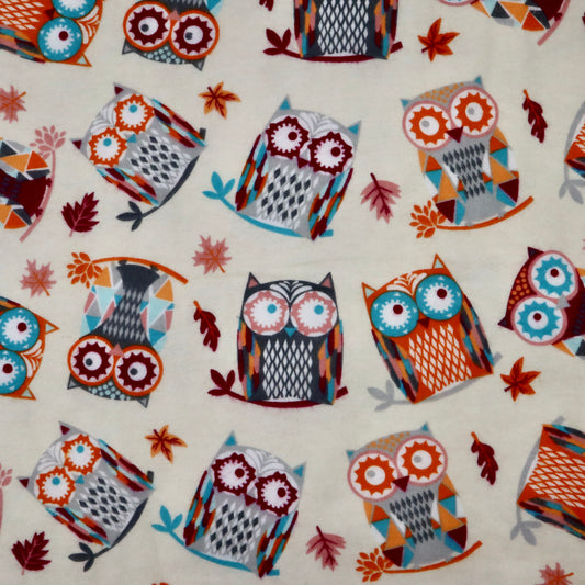 Wide-Eyed Owls - Cotton Flannel