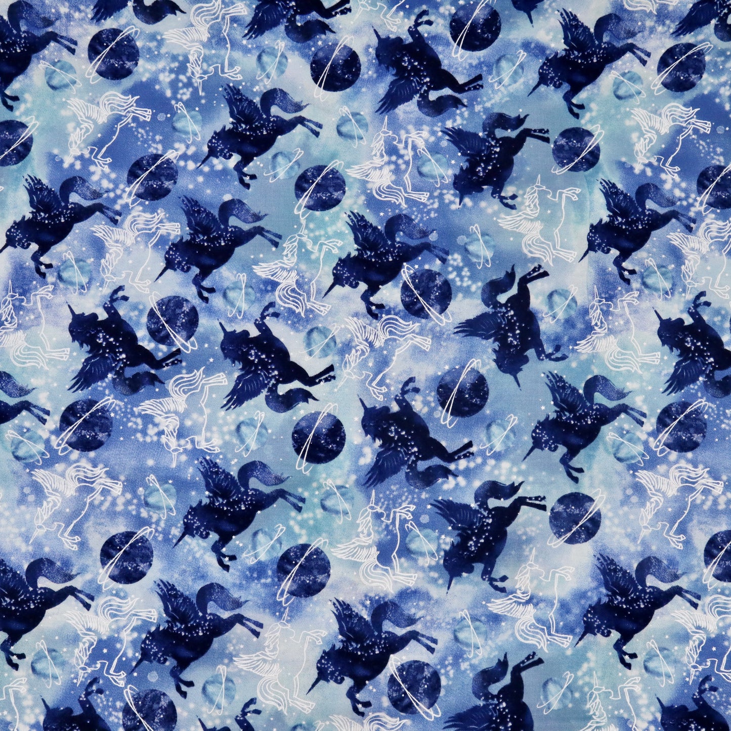 Blue Unicorn Dreams - Quilting Cotton