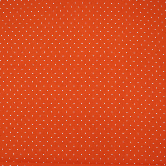 Tiny Polka Dots on Orange - Quilting Cotton