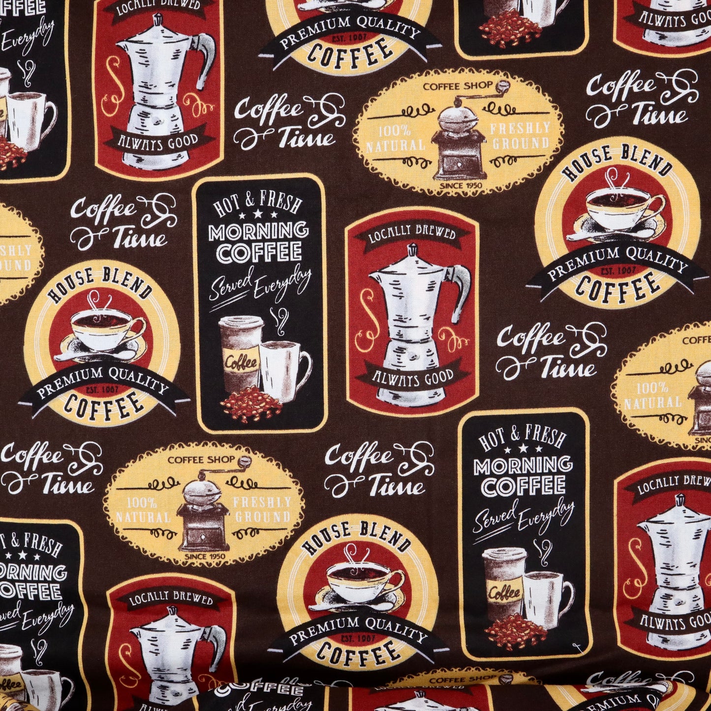 Coffee Time All the Time - Quilting Cotton