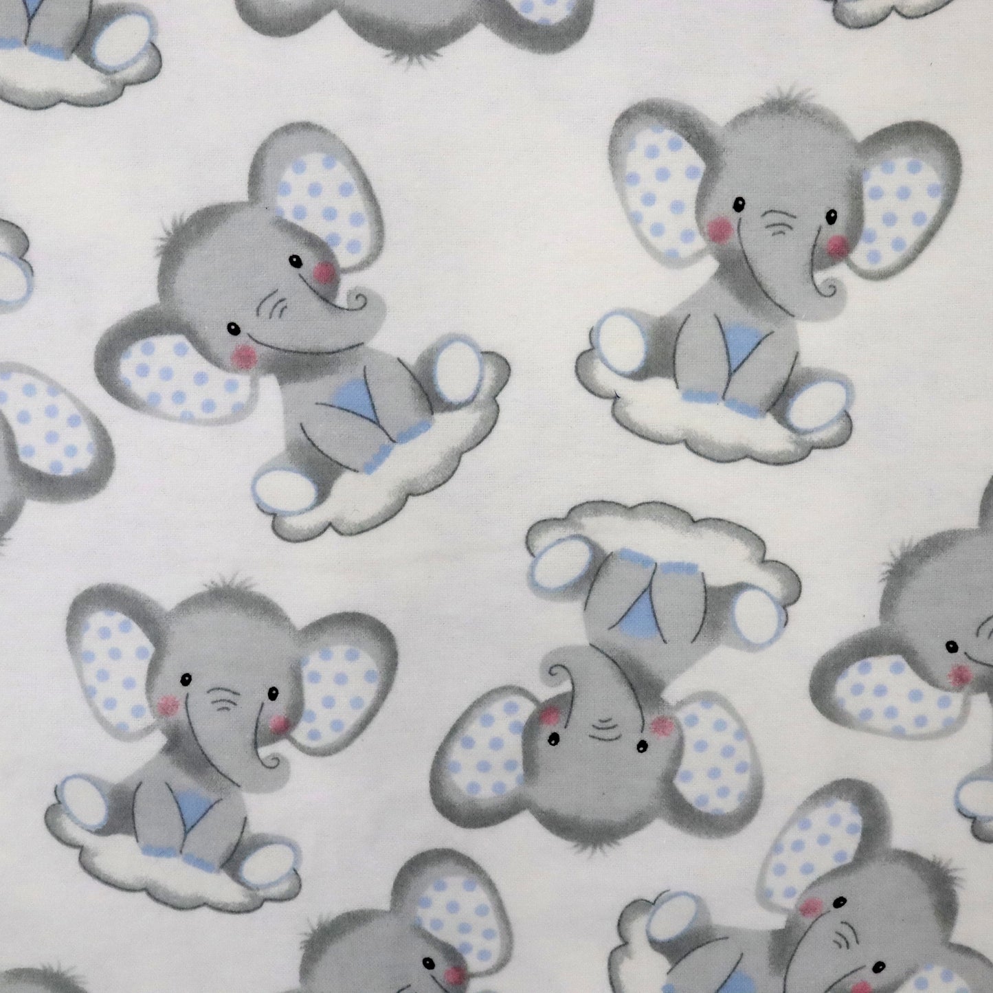 Baby Elephants in the Sky - Cotton Flannel