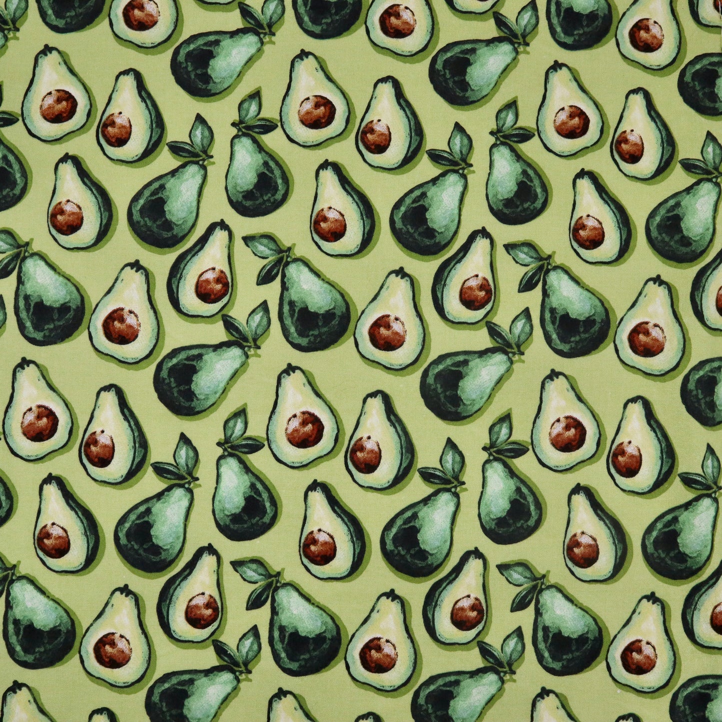 Avocados on Green - Quilting Cotton