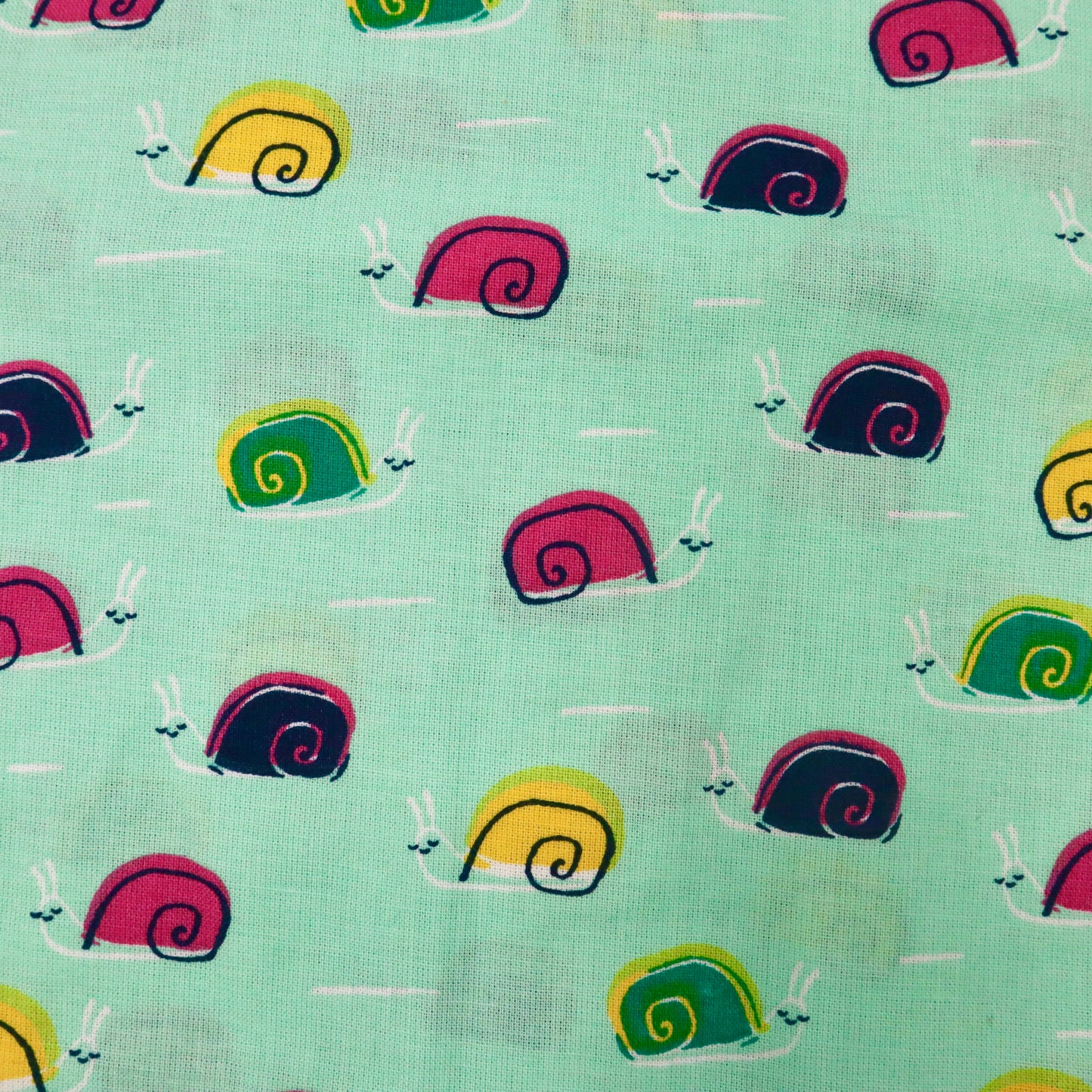 Minty Snails - Quilting Cotton