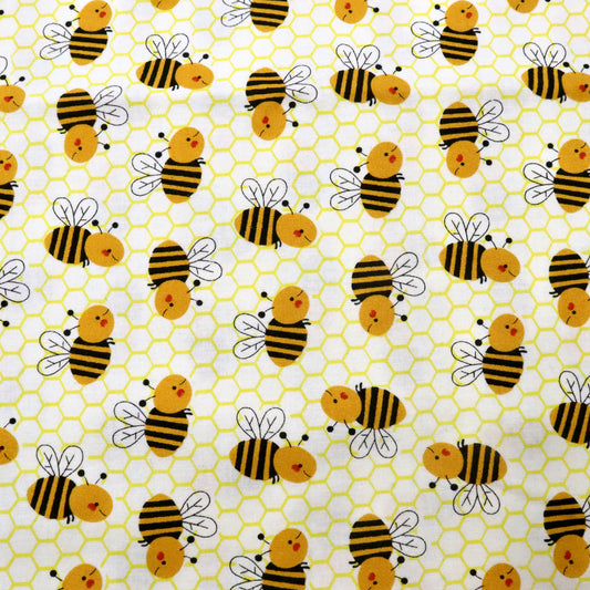 Happy Honeybees - Quilting Cotton