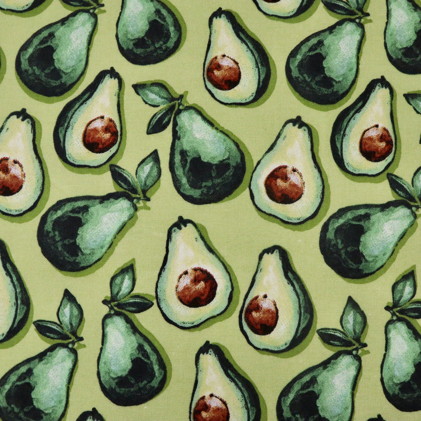 Avocados on Green - Quilting Cotton