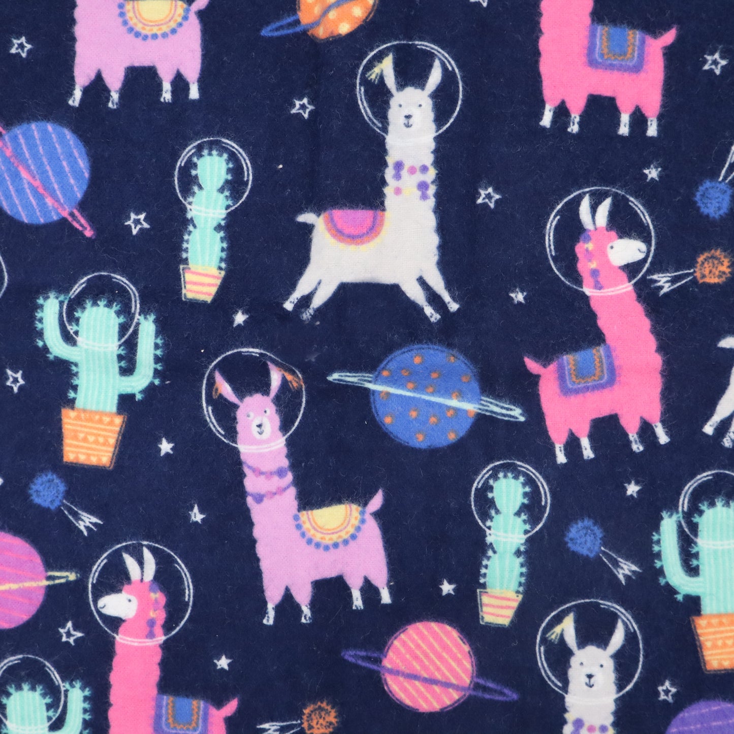 Space Llamas & Cacti - Cotton Flannel